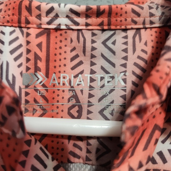 Ariat Tek Men's Button Up Shirt Size Large Aztec Western Cowboy - Picture 3 of 10